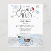 Papier Père Noël Baby Christmas Budget Baby shower Invita (Devant)