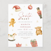 Papier Père Noël Baby Winter Baby shower de Noël Budget (Devant)