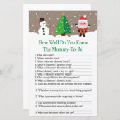 Papier Père Noël, bonhomme de neige, tu connais bien le b (Devant / Derrière)