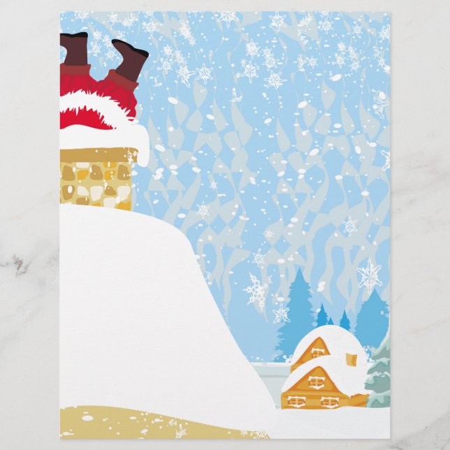 Papier père Noël coincé dans la cheminée (Devant)
