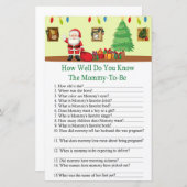 Papier Père Noël, comment tu connais bien le baby shower (Devant / Derrière)