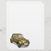 Papier Père Noël En Citroen 2CV (Devant / Derrière)