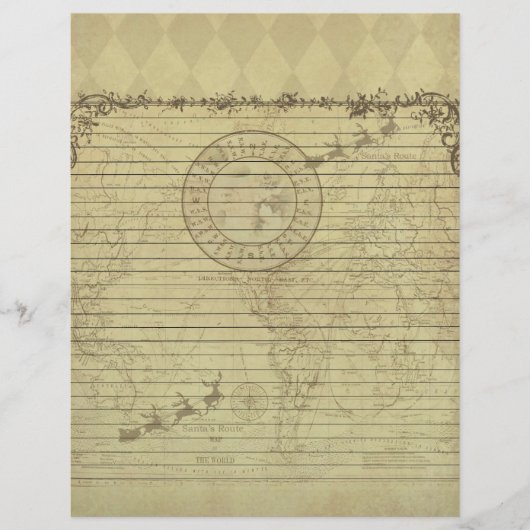 Papier Père Noël en-tête de lettre spéciale du pôle Nord (Devant)