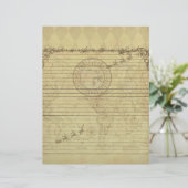 Papier Père Noël en-tête de lettre spéciale du pôle Nord (Debout devant)