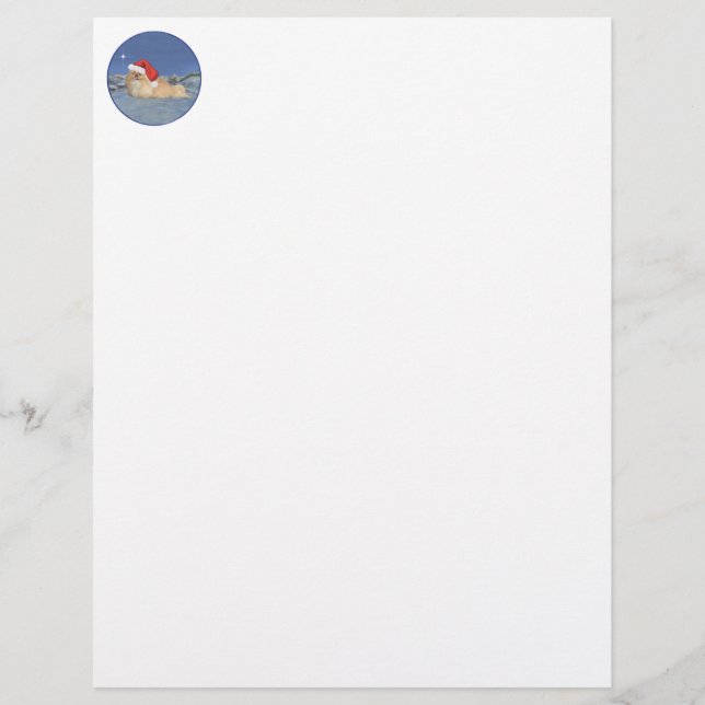 Papier Père Noël Pekingese (Devant)