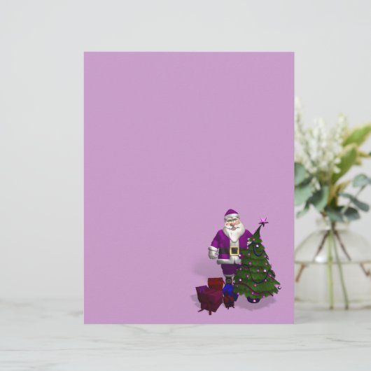 Papier Père Noël pourpre (Debout devant)