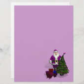 Papier Père Noël pourpre (Devant / Derrière)