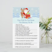 Papier Père Noël, Rudolph, tu connais bien le baby shower (Debout devant)