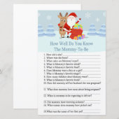 Papier Père Noël, Rudolph, tu connais bien le baby shower (Devant / Derrière)