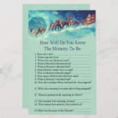 Papier Père Noël Sleigh Noël comment bien savez-vous jeu (Devant / Derrière)