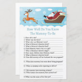 Papier Père Noël Sleigh Reindeer comment bien savez-vous  (Devant / Derrière)