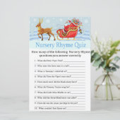 Papier Père Noël Sleigh Reindeer Nursery Rhyme Quiz jeu (Debout devant)