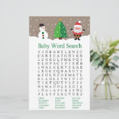 Papier Père Noël, snowman Baby shower Word Search Jeu (Debout devant)