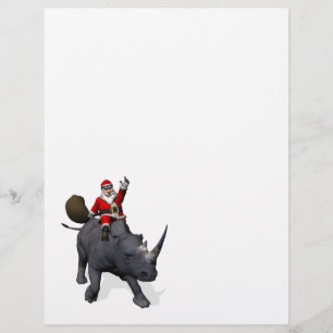 Papier Père Noël sur Rhinocéros