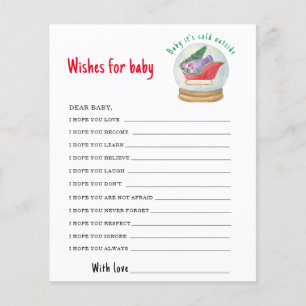 Papier Père Noël traîneau - voeux pour bébé