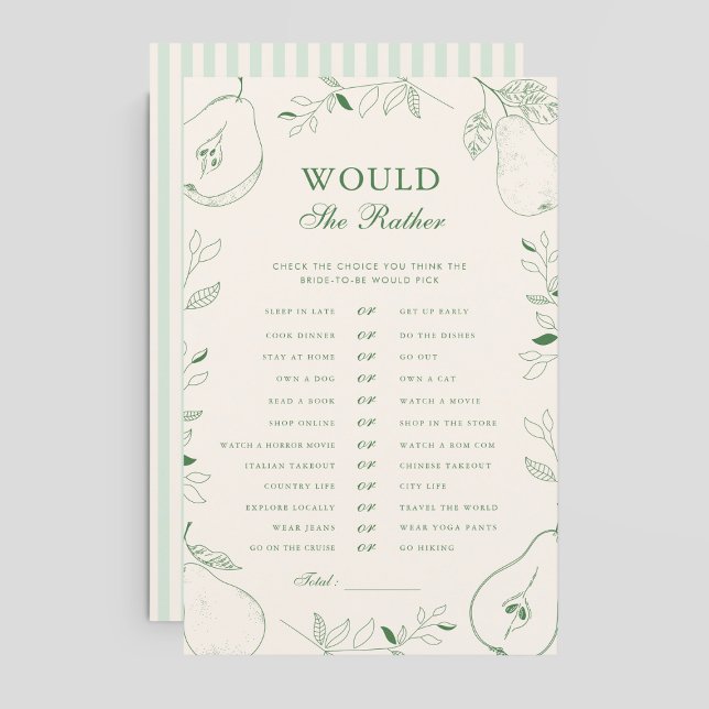 Papier Perfect Fête des mariées Pear Voudrait-Elle Plutôt (Créateur téléchargé)