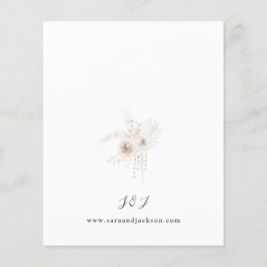 Papier Perles budgétaires et Mariage floral blanc V2 (Dos)