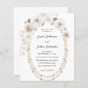 Papier Perles budgétaires et Mariage floral blanc V2