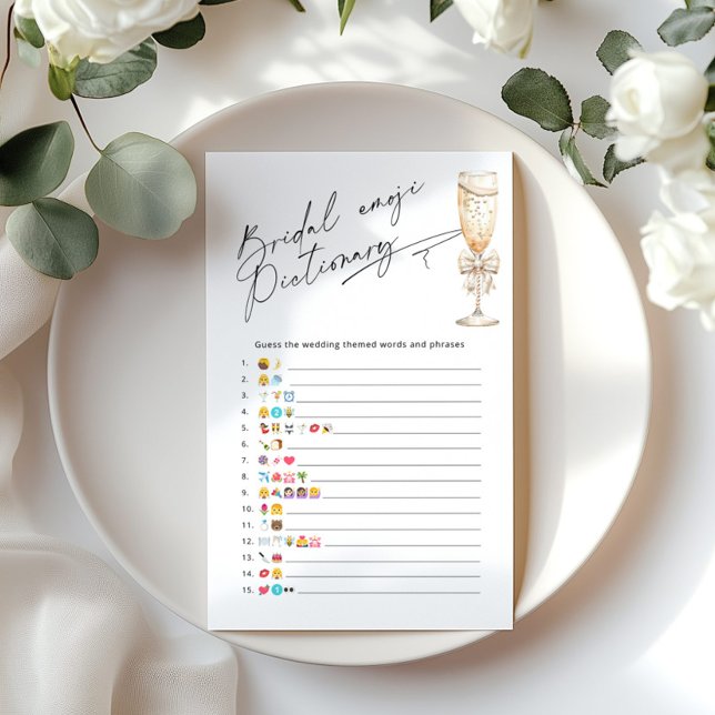 Papier Perles Douche nuptiale Emoji jeu pictionnaire (Créateur téléchargé)