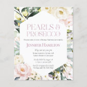 Papier Perles et poursuites | Invitation de la douche nup (Devant)