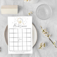 Perles et Prosecco Bridal jeu de bingo