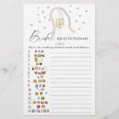 Papier Perles et Prosecco nuptiale émoji jeu pictionnaire (Devant)