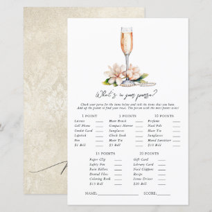 Papier Perles et Prosecco Qu'y a-t-il dans votre sac ? Je