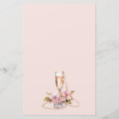 Papier Perles Pétales & Prosecco Floral Fête des mariées  (Dos)