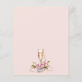 Papier Perles Pétales & Prosecco Floral Fête des mariées  (Dos)