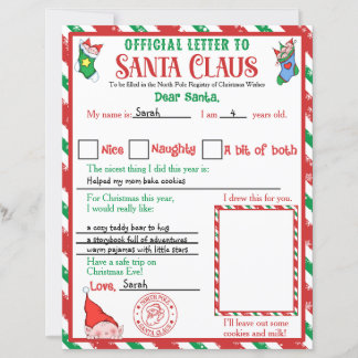 Papier Personalized Official North Pole Letter to Santa