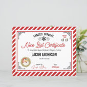 Papier Personalized Official Santa Nice List Certificate (Debout devant)