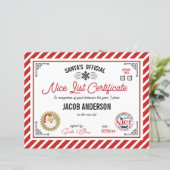 Papier Personalized Official Santa Nice List Certificate (Debout devant)
