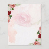 Papier Personnalisation rose Mariages invités Plan table (Dos)