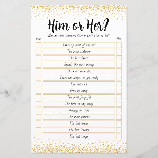 Papier Personnalisé 50e anniversaire de Mariage Jeu (Devant)