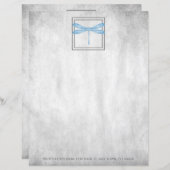 Papier personnalisé à libellules bleues (Devant / Derrière)