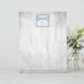 Papier personnalisé à libellules bleues (Debout devant)