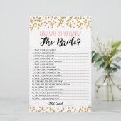 Papier Personnalisé Comment bien connaissez-vous le jeu M (Debout devant)