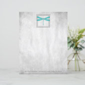 Papier personnalisé de libellule turquoise (Debout devant)