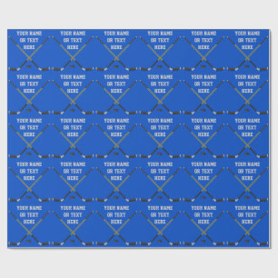 Papier personnalisé d'emballage cadeau d'hockey,