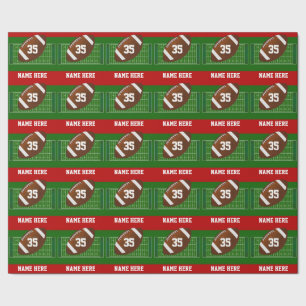 Papier personnalisé d'emballage cadeau du footbal