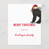 Papier Personnalisé Funny Père Noël Honey Badger (Dos)