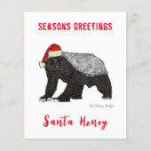 Papier Personnalisé Funny Père Noël Honey Badger (Devant)