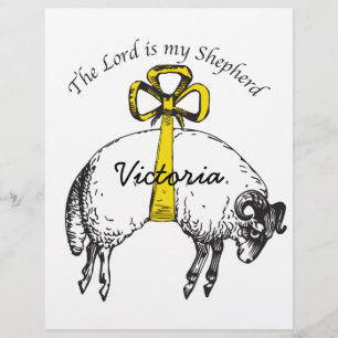 Papier Personnalisé L'Éternel est mon berger Psaume 23