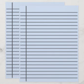 Papier personnalisé ligné double face (Devant / Derrière)