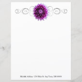 Papier personnalisé Purple Dahlia (Devant)