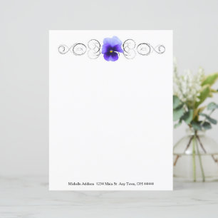 Papier personnalisé Purple Pansy