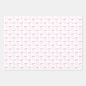 Papier personnalisé rose avec initiale du nom (Devant 2)