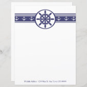 Papier personnalisé Roue Bleu (Devant / Derrière)