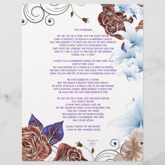 Papier personnalisé Wanderer (Dos)