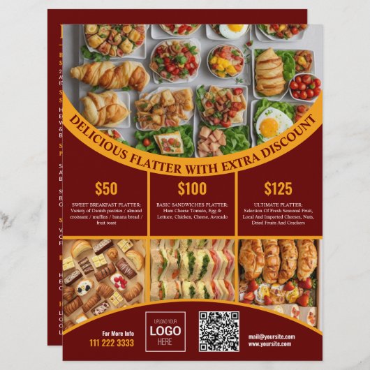 Papier Personnaliser en ligne cette Elégante nourriture M (Devant / Derrière)